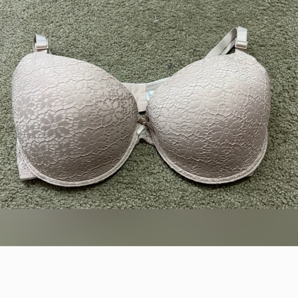 LAURA ASHLEY Lot of 3 Molded Multicolor Tshirt Lace Bra Size 40D - Picture 4 of 5